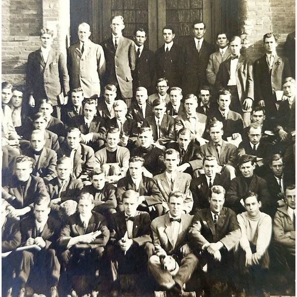 RPPC College Students Colby Postcard c1910s Maine University School DWS5C - Picture 1 of 3